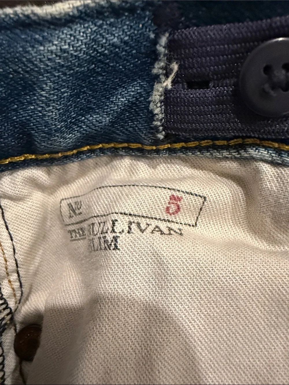 Polo by Ralph Lauren Blue Denim Shorts with Yellow Stitching
